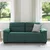 Vidaxl Dvosed temno zelen 180x81x84 cm blago