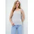 Trend Alacati Stili Ženska bluza bez rukava Alc-X13884, Brod izrez, Svetlosiva