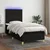Vidaxl Box spring postelja z vzmetnico LED črna 90x200 cm blago