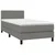 Greatstore Box spring postelja z vzmetnico temno siva 90x200 cm blago