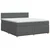 vidaXL Postelja boxspring z vzmetnico Temno siva 180 x 200 cm Blago