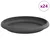 Kružni Pladanj za Cvijeće 24 pcs Crna O 15,5 x 2 cm Plastika