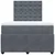 Vidaxl Box spring postelja z vzmetnico temno siva 120x200 cm žamet