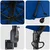 Vrtni suncobran S LED lampica Azurnoplava 248 x 248 x 148 cm