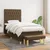 Vidaxl Box spring postelja z vzmetnico temno rjava 100x200 cm blago