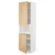 METOD Vis.orm.mikrotal2vrat/policama, bela/Forsbacka hrastovina, 60x60x220 cm