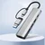Hub postaja Techsuit BoostNetLink 5v2 (H3) USB, USB-C - 3x USB-A, 1x USB-C, Ethernet RJ45, 1000Mbps - gray