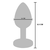 ToyJoy Buttocks The Glider Vibrating Metal Buttplug Medium Silver