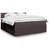 Vidaxl Box spring postelja z vzmetnico temno rjav 200x200 cm blago