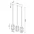 Sollux SL.1264 - Luster na sajli GOTTO 3xE27/15W/230V crna