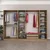 Hanah Home ormar sa reflektujućim staklom Nisa 20612, 270 cm, dore