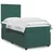 Vidaxl Box spring postelja z vzmetnico temno zelena 100x200 cm žamet