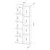 Hanah Home Polica 60x150x18cm Bela
