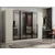 Hanah Home ormar sa reflektujućim staklom Nisa 20621, 270 cm, peščar