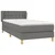 Vidaxl Box spring postelja z vzmetnico temno siva 90x200 cm blago
