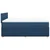 Vidaxl Box spring postelja z vzmetnico modra 140x190 cm blago