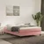 Vidaxl Box spring postelja z vzmetnico roza 140x190 cm žamet