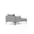 Atelier del Sofa Ugaona garnitura Leo 90x65x255cm Siva