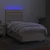 vidaXL Box spring postelja z vzmetnico LED krem 100x200 cm blago