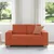 Vidaxl Dvosed rdeče oranžen 160x77x82 cm žametno blago