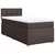 Vidaxl Box spring postelja z vzmetnico temno rjava 90x200 cm blago