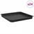 Kvadratna posuda za cvijeće 24 pcs Crna 36 x 36 x 2.5 cm