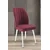 Hanah Home set trpezarijskih stolica Platinum 8 kom, bordo tkanina Jerry, bele metalne noge