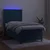 Vidaxl Box spring postelja z vzmetnico LED temno modra 90x200 cm žamet
