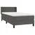 Vidaxl Box spring postelja z vzmetnico temno siva 80x200 cm žamet