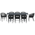 Vrtni set za objed 9 pcs Crna poliratan