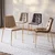 MID.YOU STOL, les, kovina, tekstil rjava
