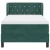vidaXL Box Spring postelja z blazino, temno zelena, 90x200 cm, žamet