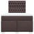 vidaXL vidaXL Box spring postelja z vzmetnico temno rjava 120x190 cm blago, (21321561)