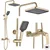 Komplet za prhanje PREMIUM REA JOE Brush Gold