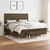 Vidaxl Box spring postelja z vzmetnico temno rjava 160x200 cm blago
