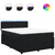 vidaXL Box spring postelja z vzmetnico črna 160x200 cm žamet
