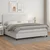 Vidaxl Box spring postelja z vzmetnico bela 200x200 cm umetno usnje