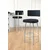 Hanah Home set od 4 barskih stolica Wosa, antracit tkanina Babyface, bele metalne noge