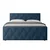 Livetastic BOXSPRING POSTELJA 180 cm  x 200 cm , les, kovina, umetna masa, tekstil modra