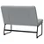 Klupa svjetlosiva 100 x 75 x 76 cm od tkanine
