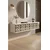 Hanah Home komoda Arex 120, 120 cm, bela / srebrna / travertin
