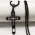 Ogrlica EM-34151 Cross - Srebrna KP34151