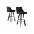 HANAH HOME Set barskih stolica (6 komada) Atex Anthracite Black