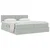 Krevet s od storage s madracem Svijetlo siva 90 x 200 cm