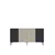 Hanah Home komoda Poli 150, 150 cm, antracit / travertin / srebrna