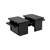 Hanah Home Klub sto Sanctuary, 110x41.5x45cm, Crni