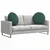 Jastučići za sjedenje 2 pcs Tamnozelena O 80 x 29 cm Baršun