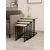Hanah Home Tekerli set stolića (umetnuti), crna/travertin (4 kom)