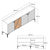 Hanah Home Komoda Venedik 180x78x35cm Bela