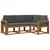 Set vanjskih sofa s jastukom 4 pcs Prirodna i antracit